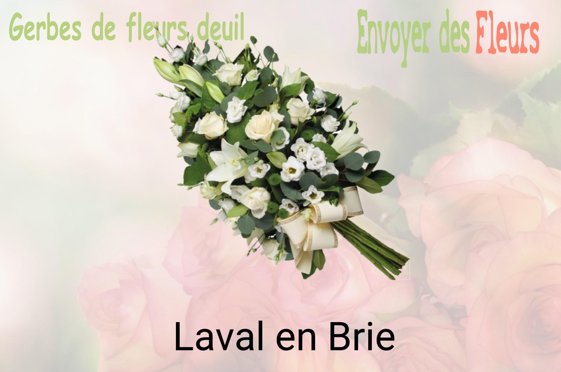 Gerbe de fleurs de deuil livrée à Laval-en-Brie